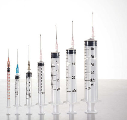Luer Lock Steriele Hypodermische injectiespuit Wegwerp 3 Deel 50Ml 60Ml Zonder naalden